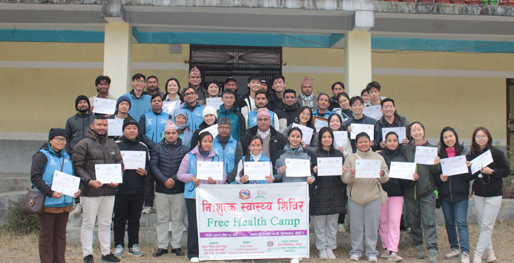 दोर्दीमा सञ्चालित स्वास्थ्य शिविरमा ७ सय जनाले लिए सेवा