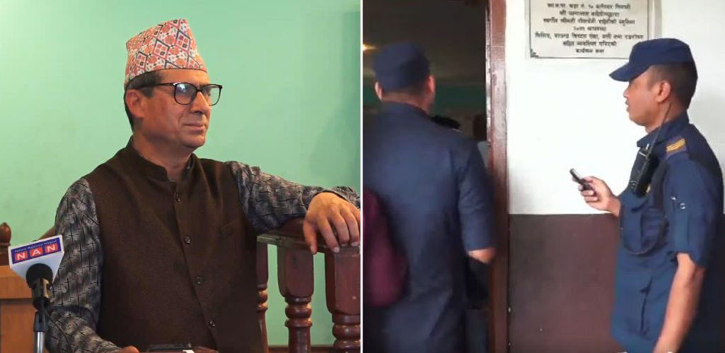 शिक्षक कर्मचारीले नाराबाजी गरेपछि प्रहरीको सहयोगमा बाहिरिए अध्यक्ष सुवेदी