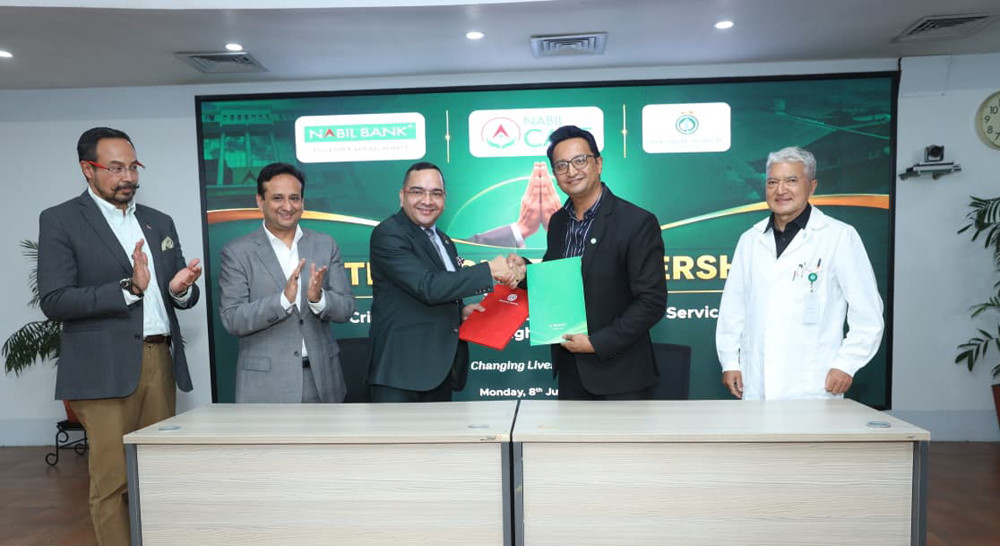 नबिल बैंक र धुलिखेल अस्पतालबीच ६ करोडको स्वास्थ्य साझेदारी, जलन उपचार र डायलासिस सेवामा सहयोग